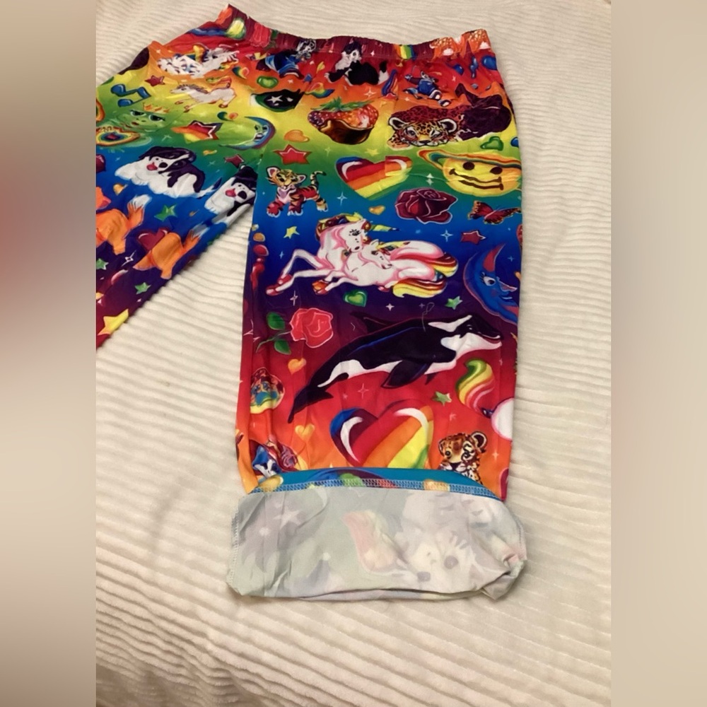 Women’s Plus Size Graphic Print Pants Wide Leg Y2K Aesthetic Vibrant 🦄💖 - Picture 3 of 10